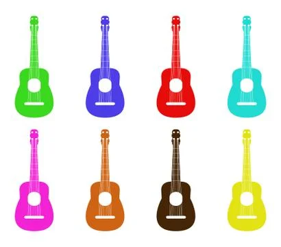 Guitar icon on white background Stock Illustration