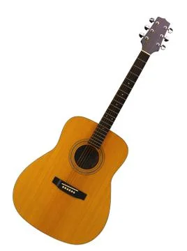 Guitar isolated on white background Stock Photos