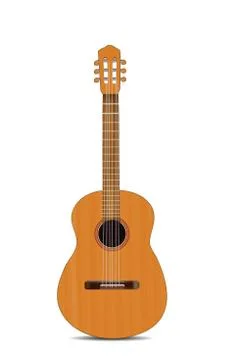 Guitar isolated on white Stock Illustration