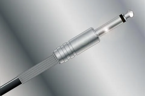 Guitar jack plug 스톡 일러스트