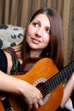 Guitar Lady Stock Photos