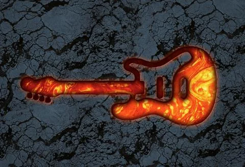 Guitar lava stone Stock-Illustration