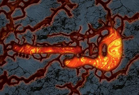 Guitar lava stone Stock Illustration