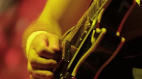 Guitar on Live Stage 1 Stock Footage 49541702
