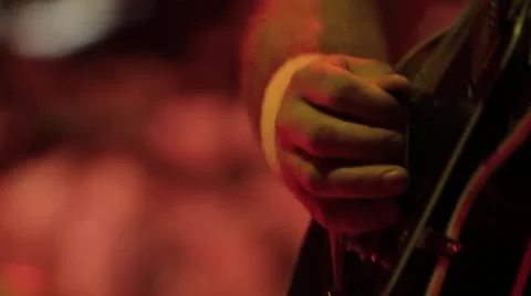 Guitar on Live Stage 3 Stock Footage 49541494