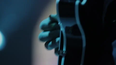 Guitar on Live Stage 4 Stock Footage 49541426