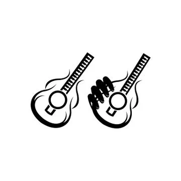 ,Guitar logo vector template Stock Illustration