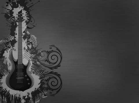 Guitar Metallic Texture Stock Illustration