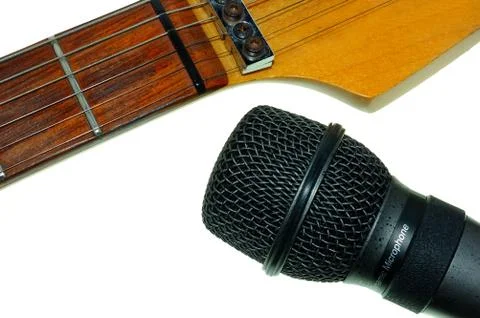 Guitar microphone Stock Photos