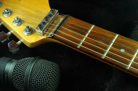 Guitar  microphone Stock Photos