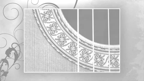 Guitar model presentation with spectacular effects number three 스톡 동영상 139929880