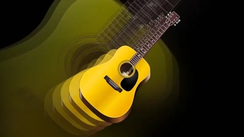Guitar model presentation with spectacular effects one 스톡 동영상 139929883