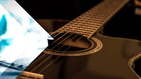 Guitar model presentation with spectacular effects number eight 스톡 동영상 139935939