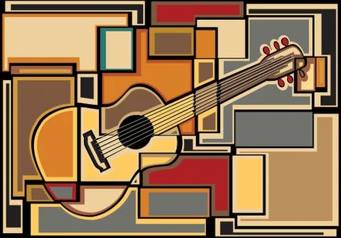 Guitar mosaic Stock Illustration