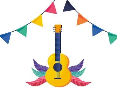 Guitar musical instruments Stock Illustration