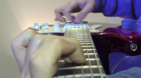 Guitar Neck POV Stock Footage 58273623