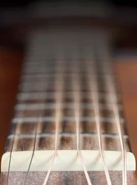 Guitar Nut and Strings Stock Photos