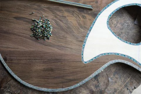 Guitar part closeup Foto stock