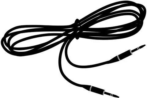 Guitar Patch Cord AMP Cable Vector Illustrazione stock