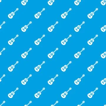 Guitar pattern vector seamless blue Stockillustratie