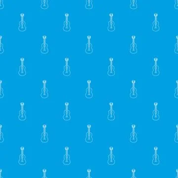 Guitar pattern vector seamless blue イラスト素材