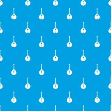 Guitar pattern vector seamless blue Illustrazione stock