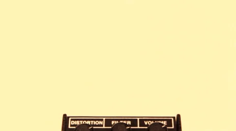 Guitar pedal distortion panoramic Stock Footage 58884686
