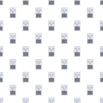 Guitar pedal pattern creating musical equipment background Stock Illustration