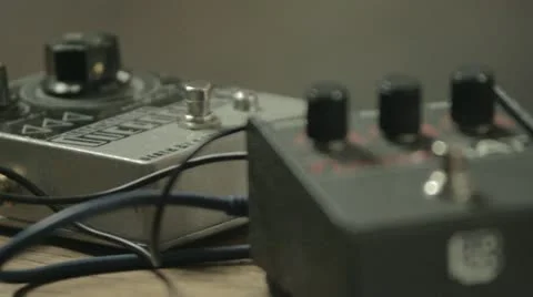 Guitar pedals 库存影片 21240860