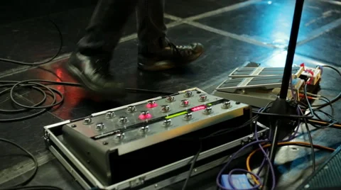 Guitar Pedals Stock Footage 45608052