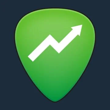 Guitar pick with a graph Ilustração Stock