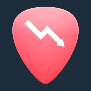 Guitar pick with a graph Ilustração Stock