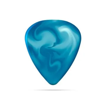 Guitar pick isolated on white background. Vector illustration. Stock Illustration