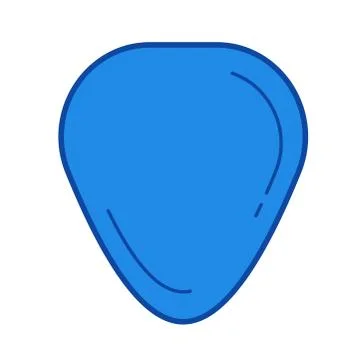 Guitar pick line icon. Stock Illustration