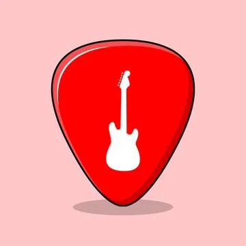 Guitar Pick Red Stock Illustration