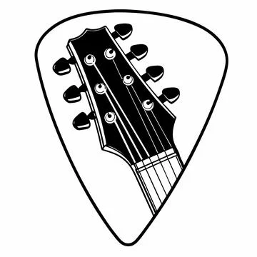 Guitar Pick Vector Illustration Flat Music Style vector illustration design 1 Stock Illustration