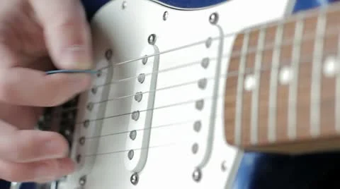 Guitar Picking 1 Stock Footage 10774188