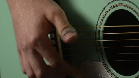 Guitar player close up music Stock Footage 101895765
