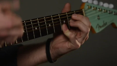 Guitar player close up music Stock Footage 101895921