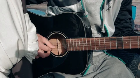 Guitar Player Close Up Music Stock Footage 106947858