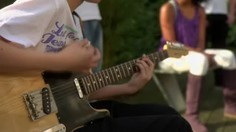 Guitar player Stock Footage 10919916