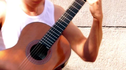 Guitar Player Stock Footage 27971661