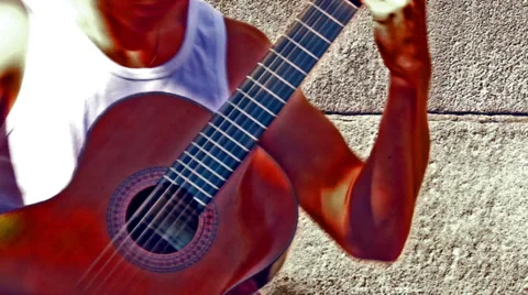 Guitar Player Stock Footage 27971739