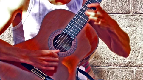 Guitar Player Stock Footage 27971755