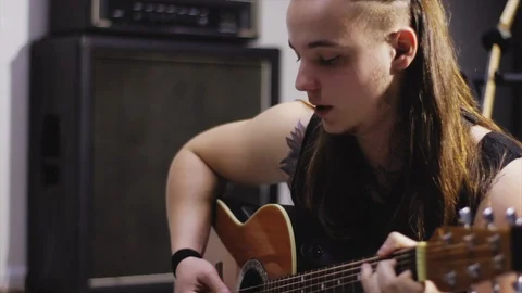 Guitar player Stock Footage 85525903