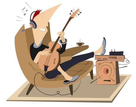 Guitar player Stock Illustration