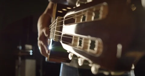 Guitar player playing guitar Stock Footage 114834254