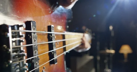 Guitar player playing guitar Stock Footage 114834616