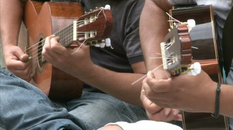 Guitar players Stock Footage 461185