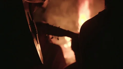 Guitar Playing Around The Campfire Stock Footage 70405543